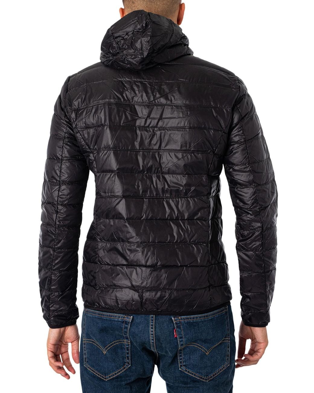 EA7 Black Down Jacket for men