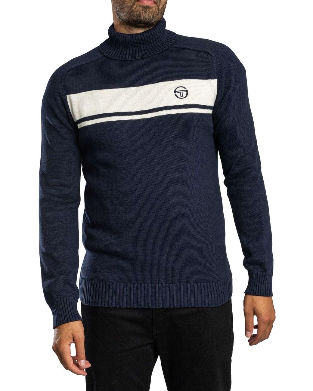 Sergio Tacchini Blue Damarindo Turtle Neck Jumper for men