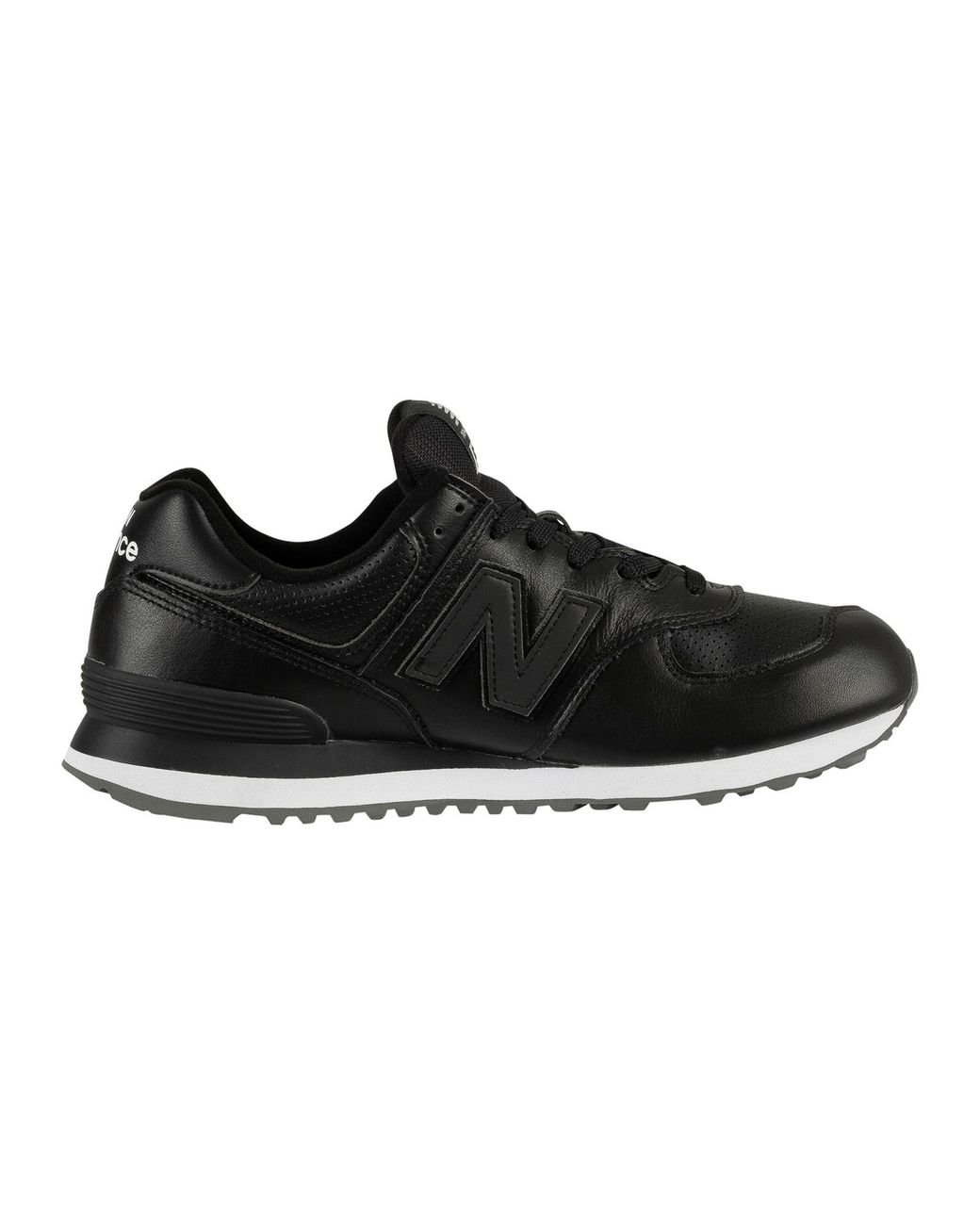 new balance 574 classic black leather