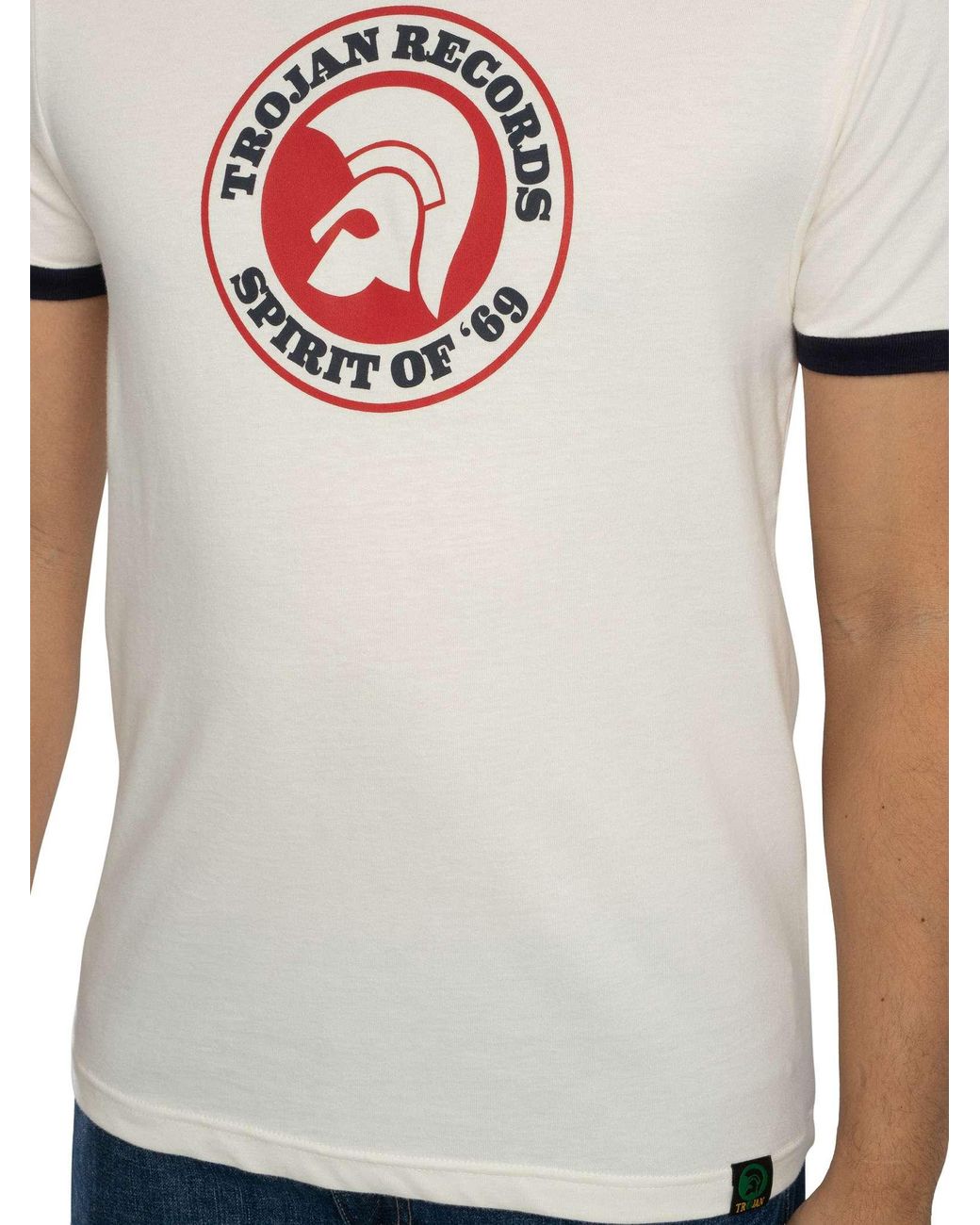 Trojan White Spirit Of '69 Logo T-Shirt for men