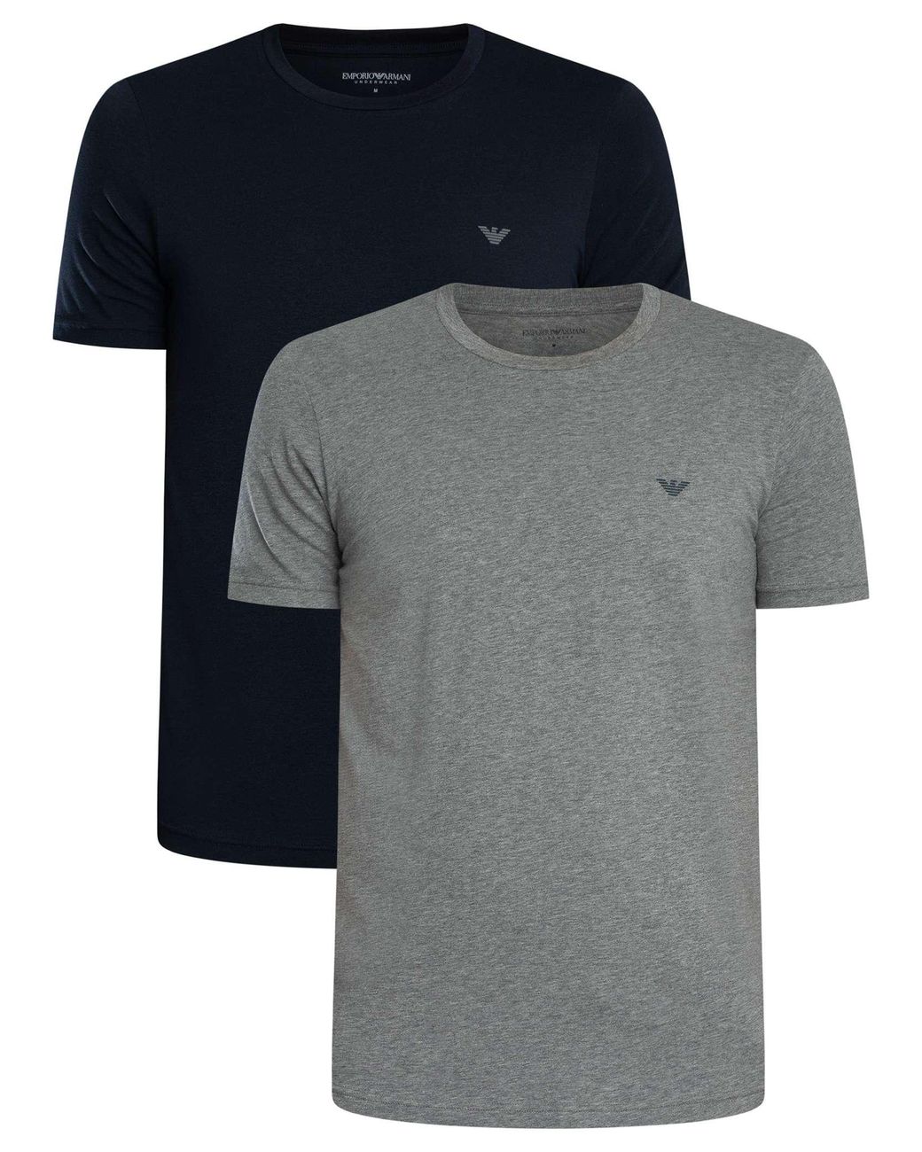 Emporio Armani Gray 2 Pack Lounge Crew T-Shirt for men