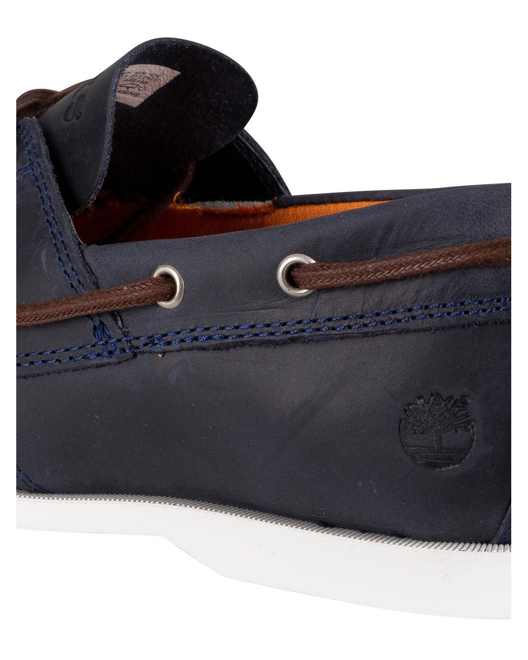 Timberland Blue Cedar Bay Leather Boat Shoes for men