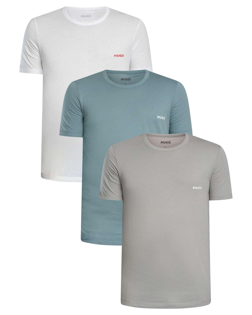HUGO Blue 3 Pack Crew Lounge T-Shirt for men