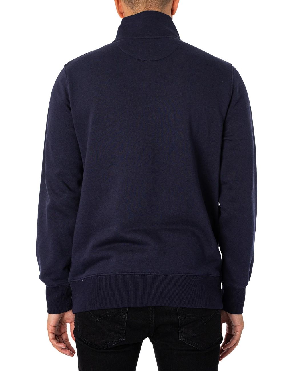 Gant Blue Regular Shield 1/4 Zip Sweatshirt for men