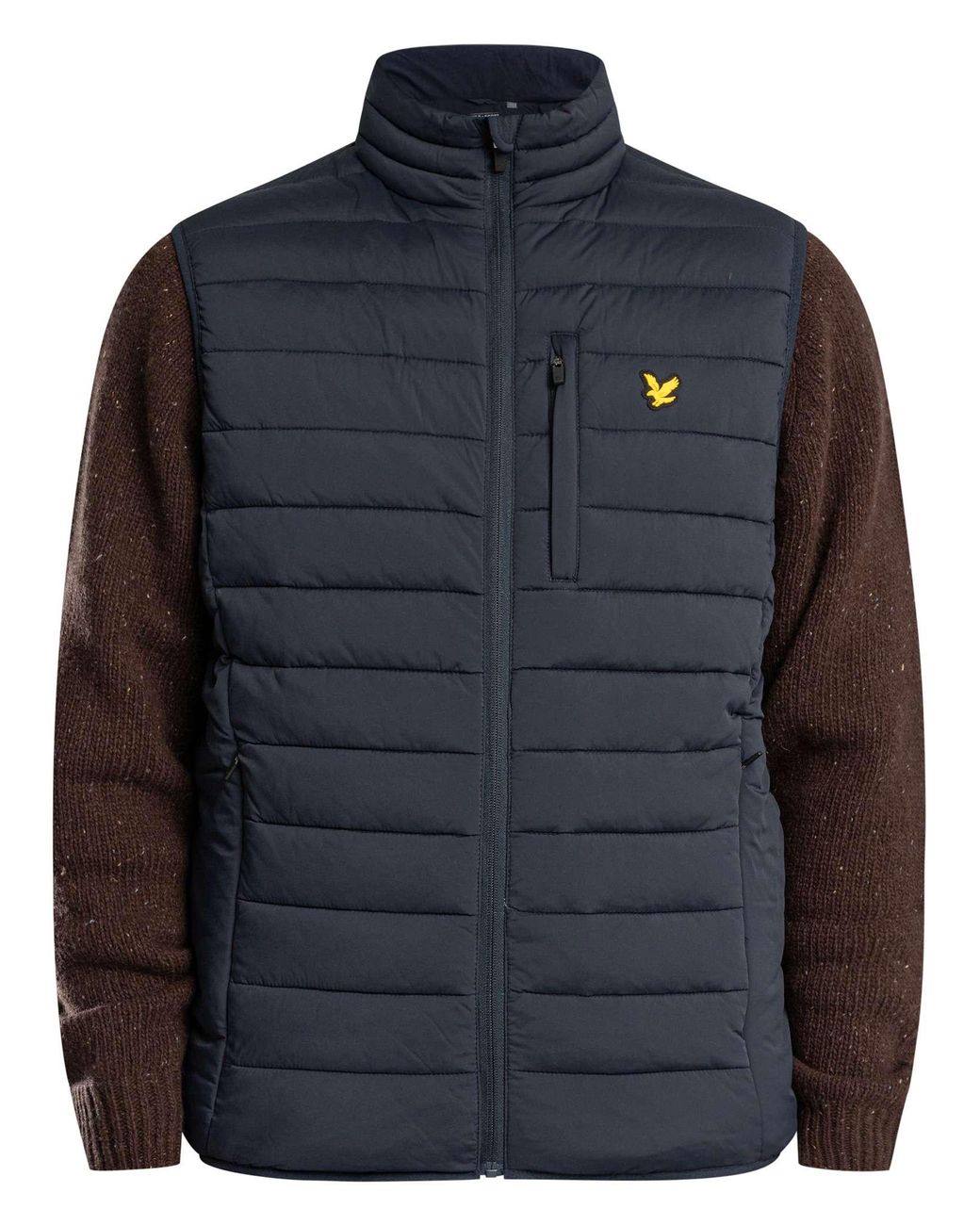 Lyle & Scott Blue Stretch Lightweight Quilted Gilet for men