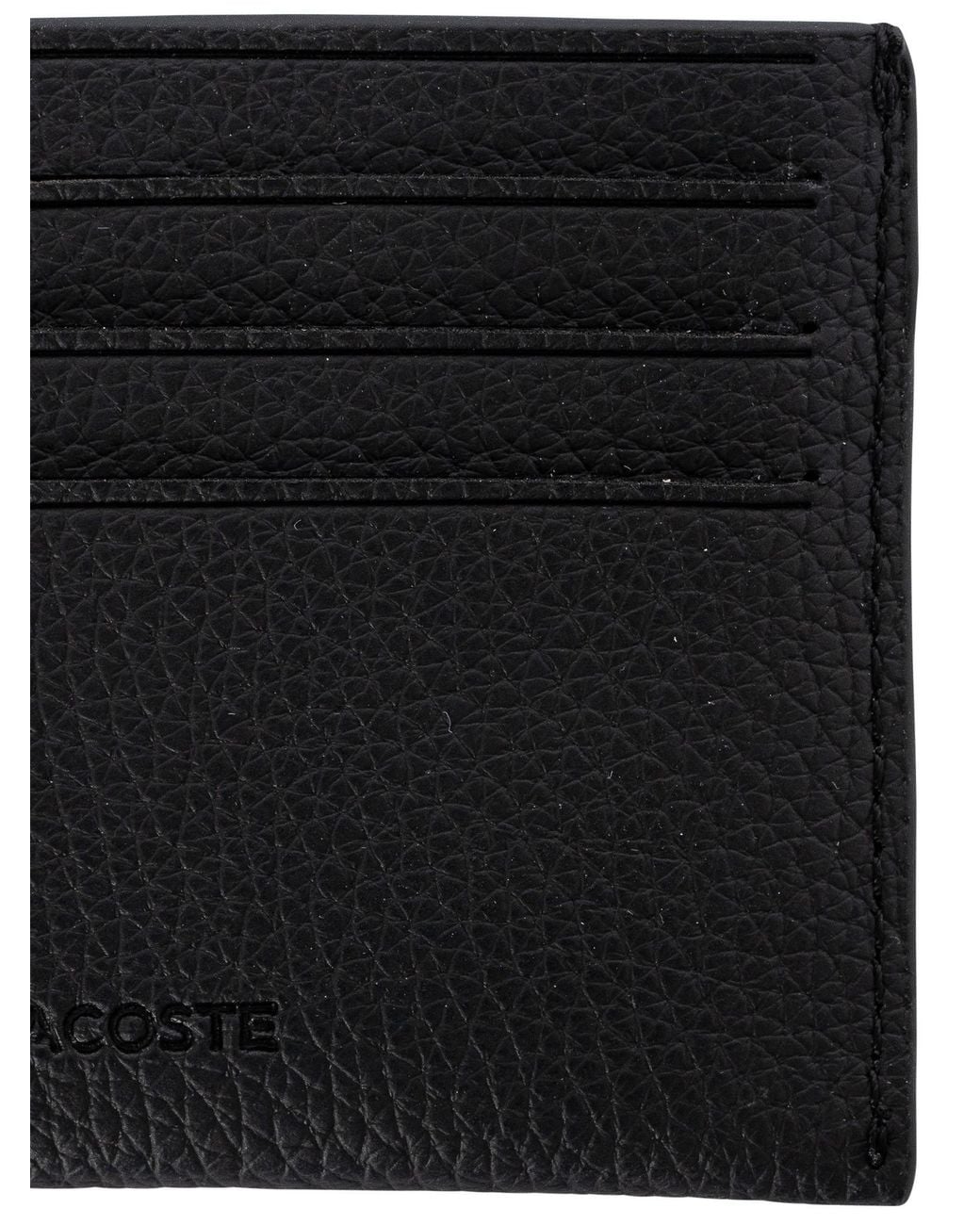Lacoste Black Card Holder Wallet for men