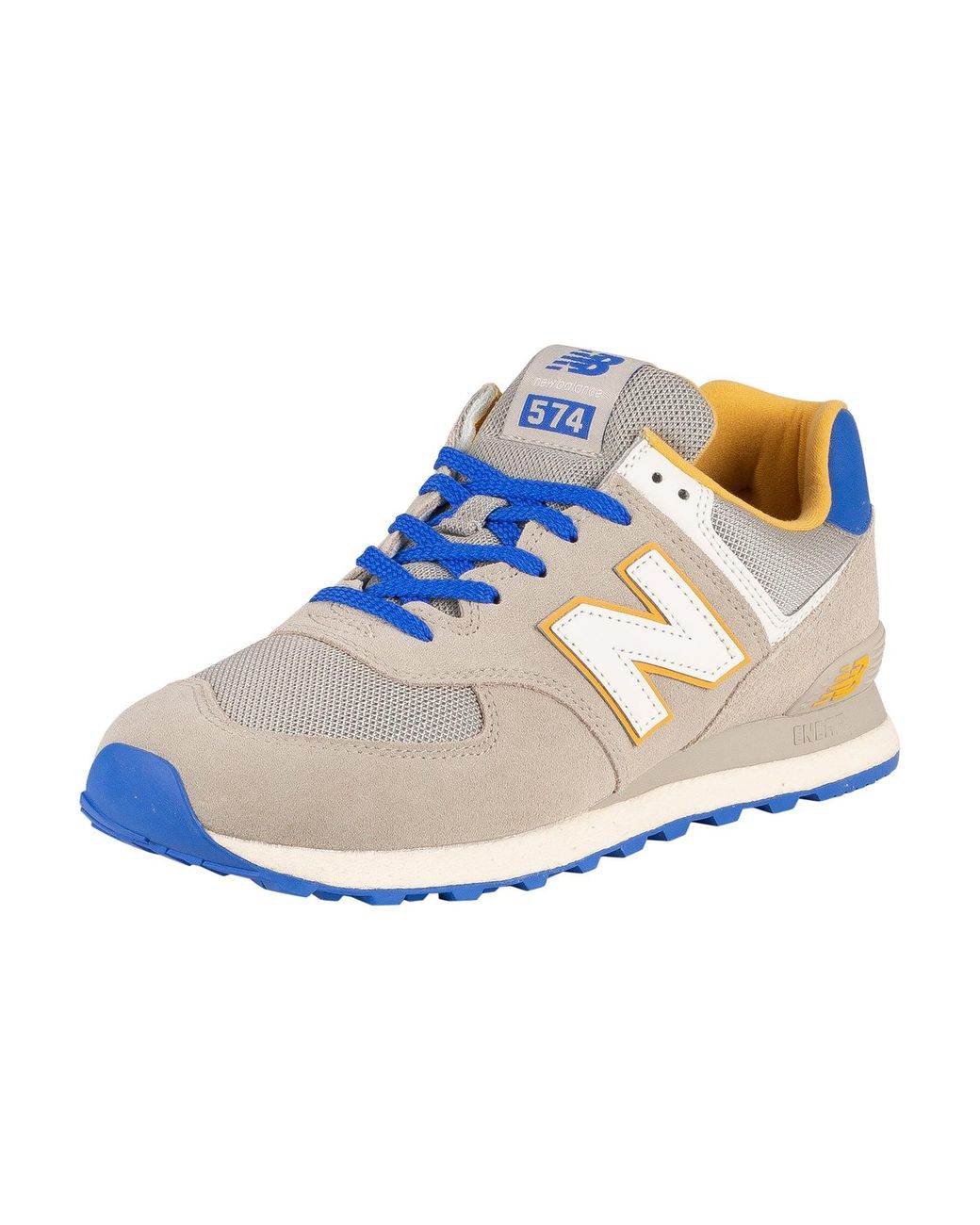 new balance blue suede 574 trainers