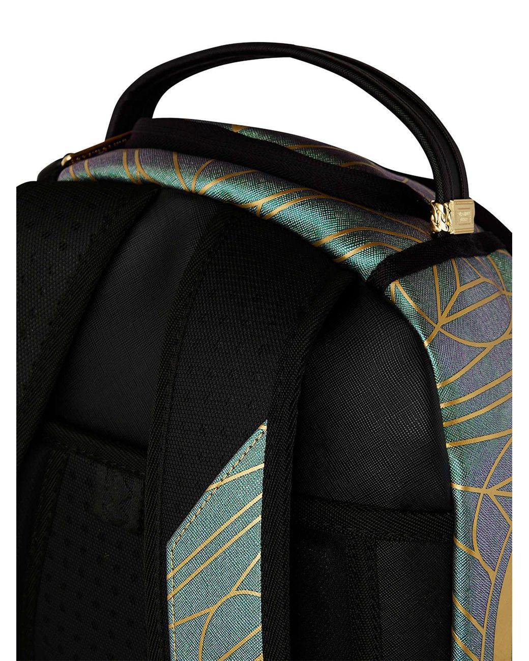 Sprayground Green 20l Foundation Crystal Iridescent Shark Backpack for men
