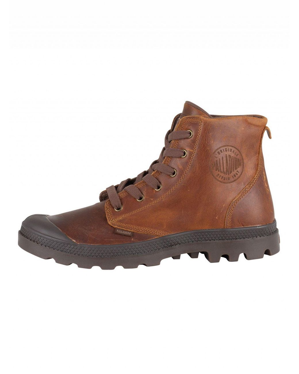 Palladium Sunrise/chocolate Pampa Hi Leather Boots in Brown for Men | Lyst