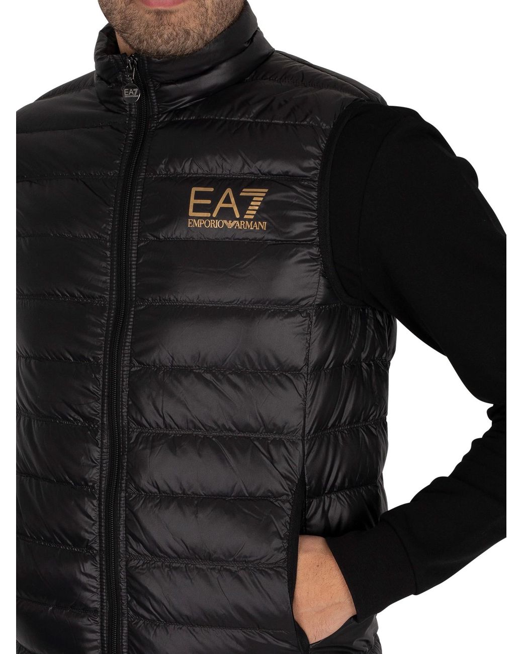 black ea7 bodywarmer