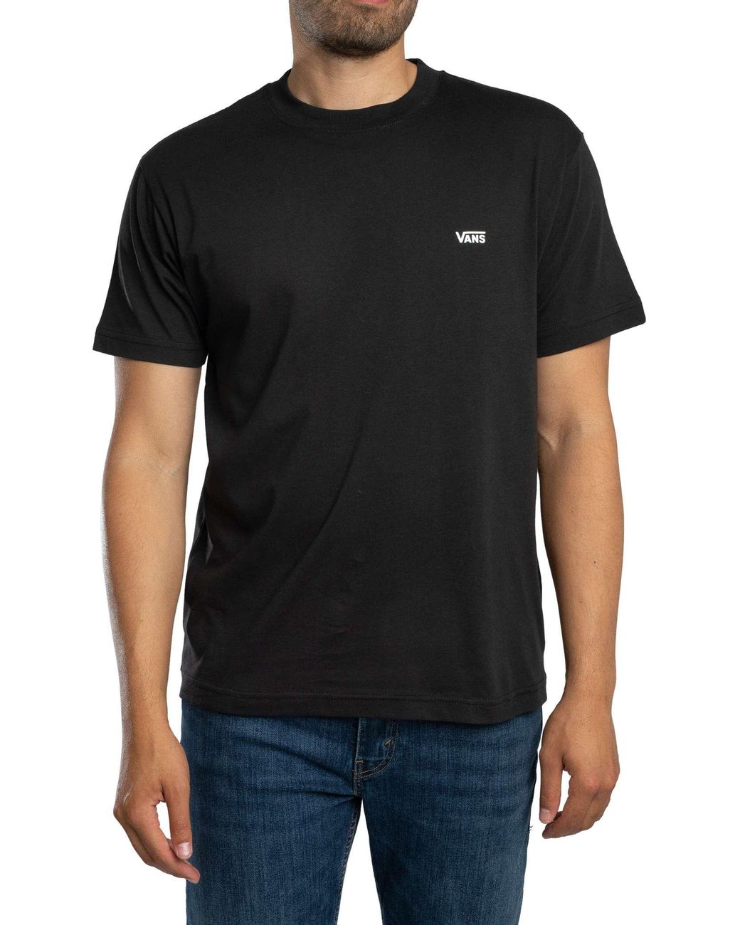 Vans Black Left Chest Logo T-Shirt for men