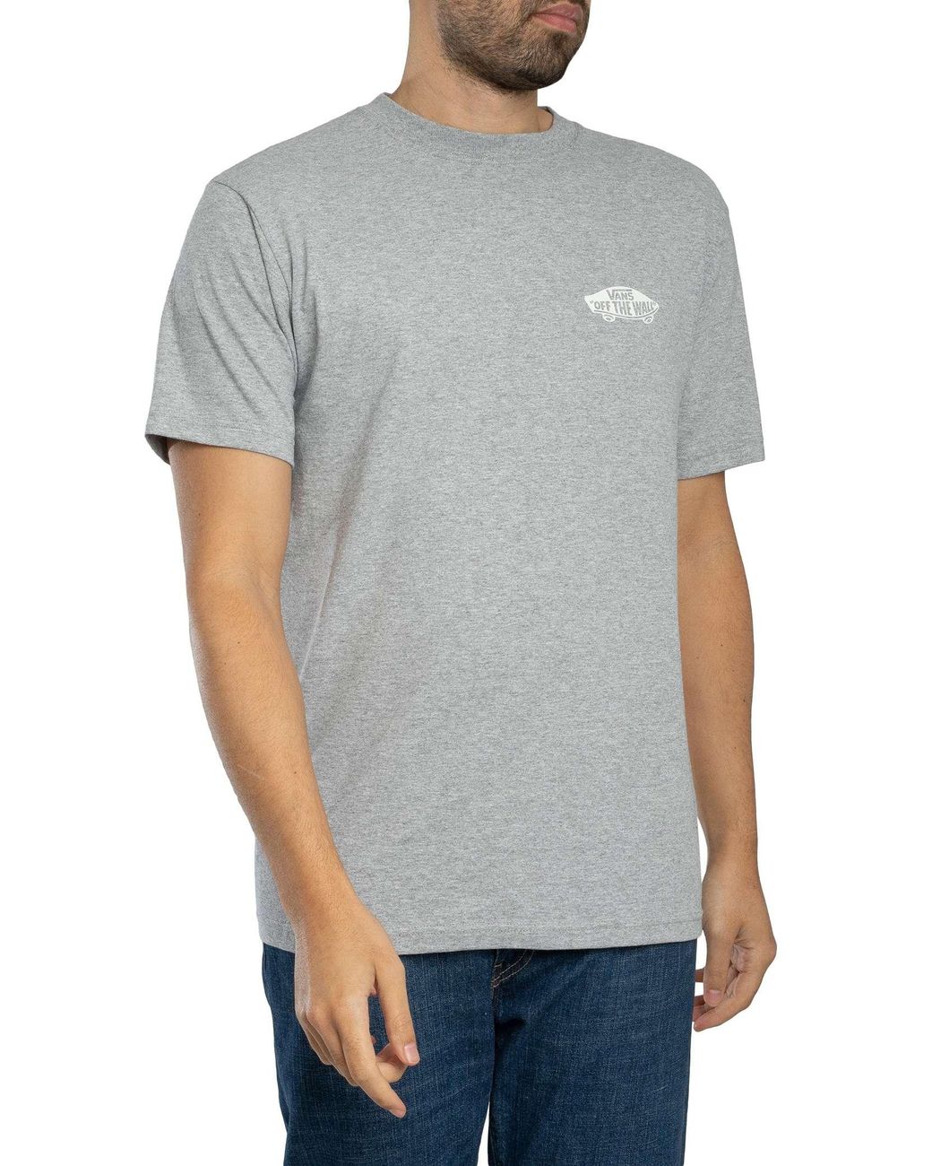 Vans Gray Double Standard Back Logo T-Shirt for men