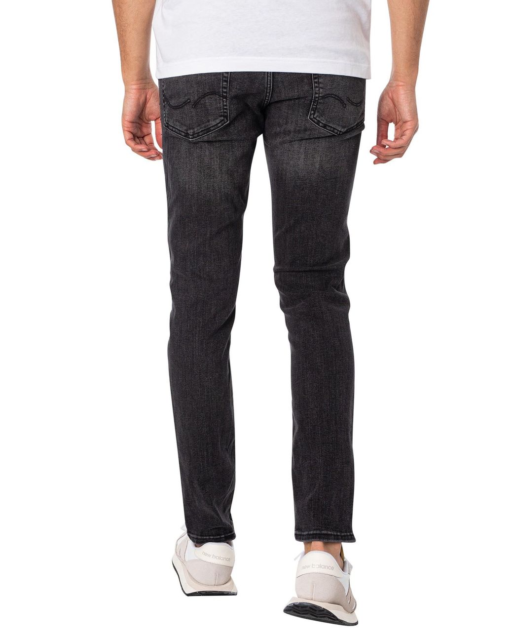Jack & Jones Black Glenn Original 817 Slim Jeans for men