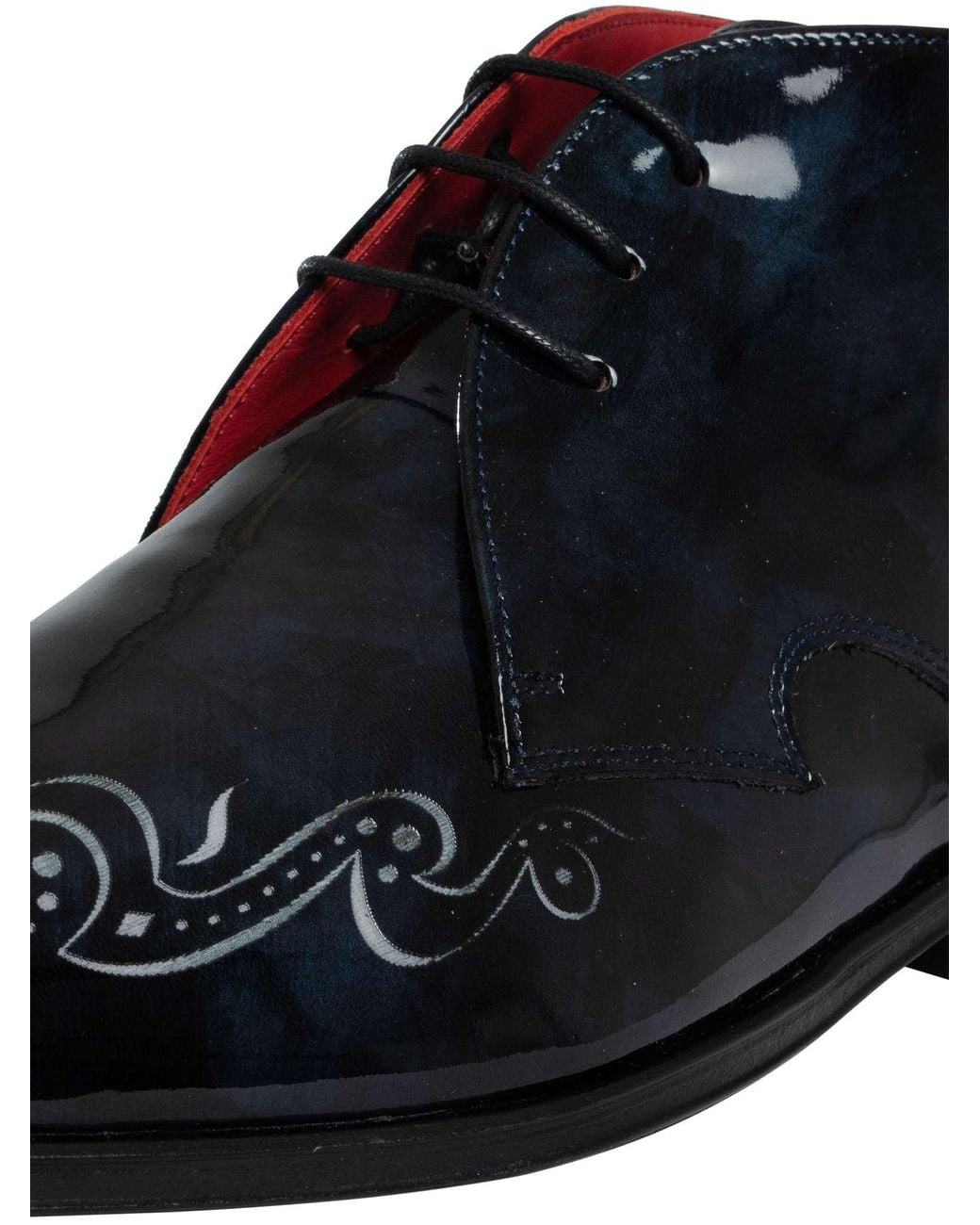 Jeffery West Blue Sunset Patent Leather Boots for men