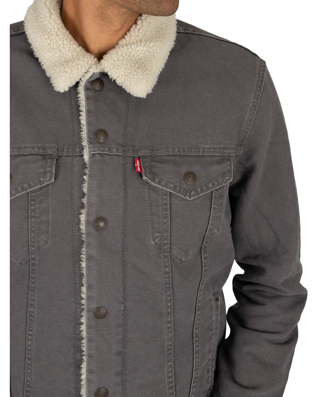 Levi's type 3 sherpa store trucker jacket magnet canvas