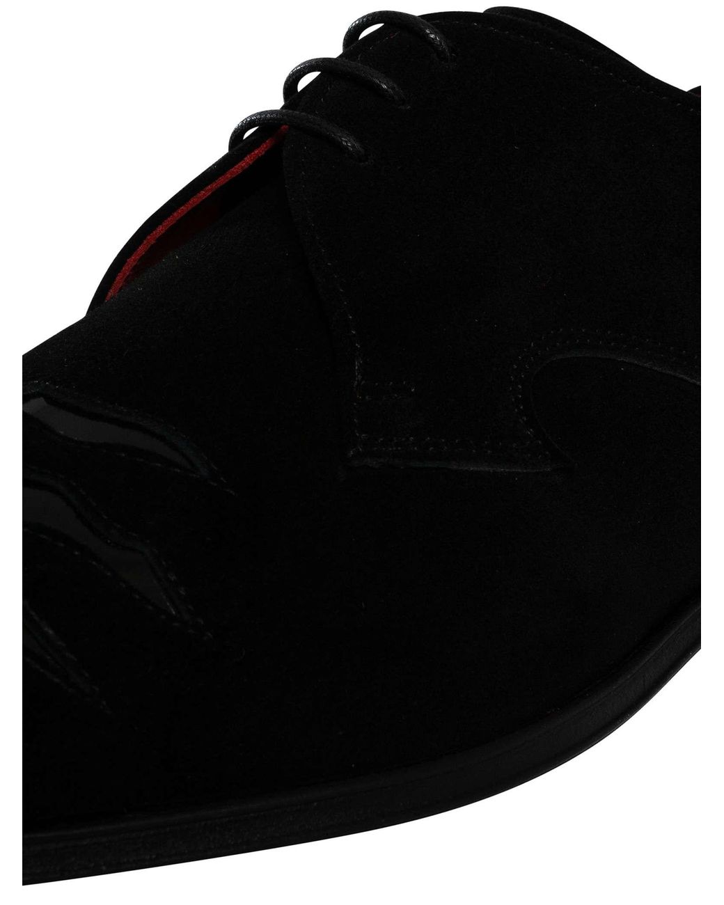 Jeffery West Black Rip Suede Brogue Shoes for men