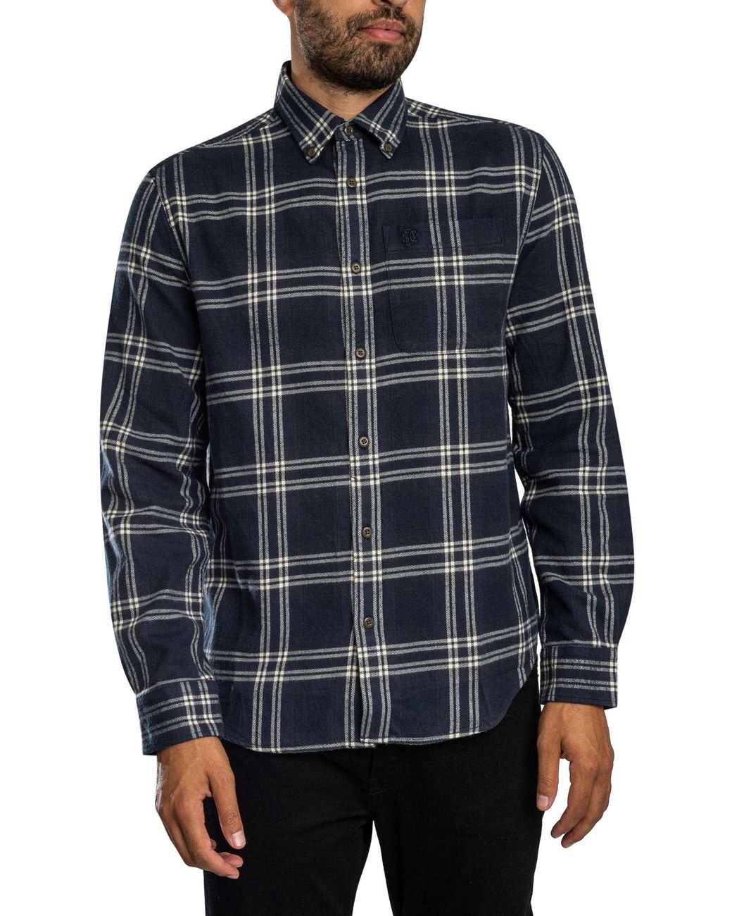 Superdry Blue Cotton Lumberjack Shirt for men