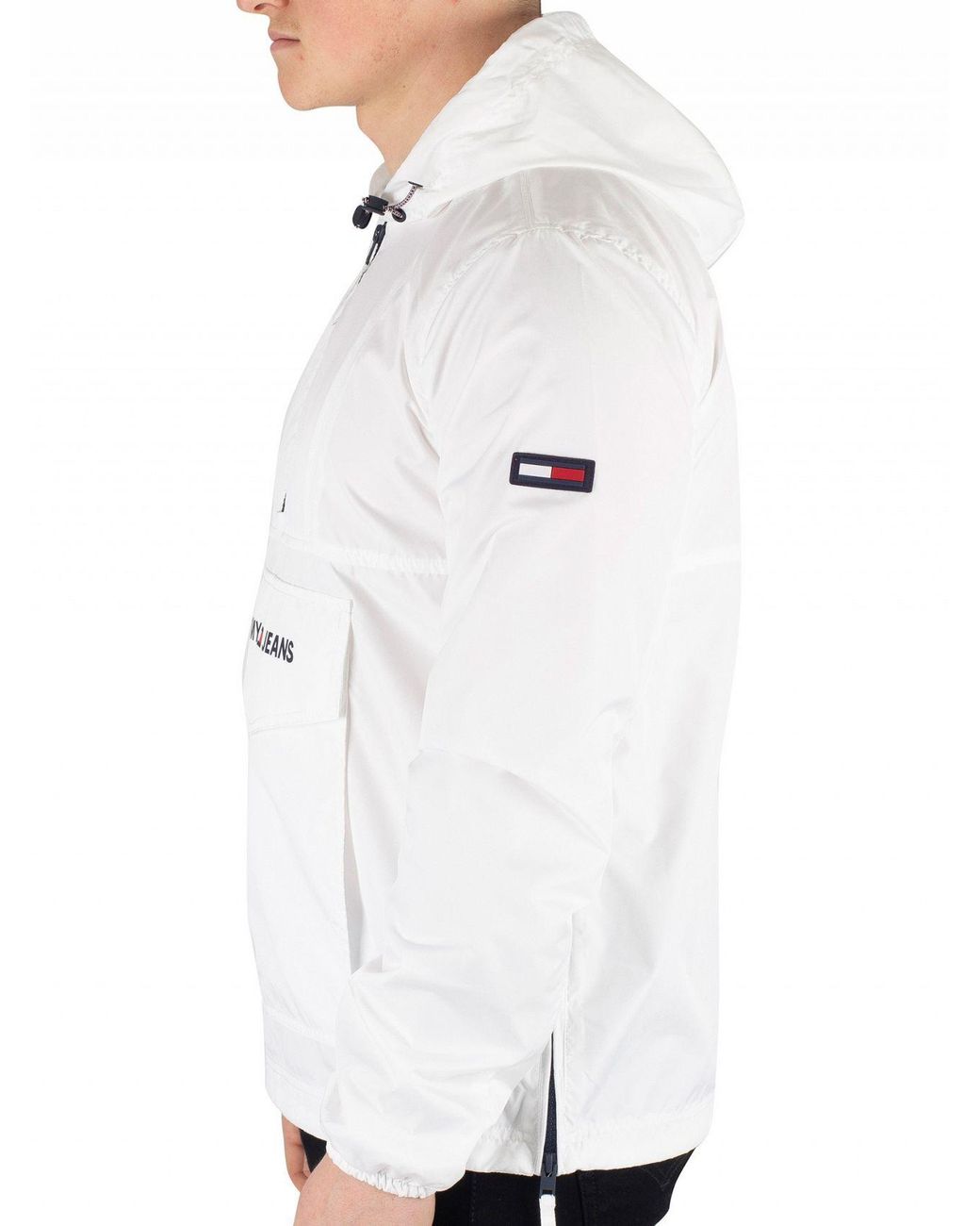 Tommy Hilfiger Synthetic Classic White Nylon Shell Solid Popover Jacket for  Men | Lyst Australia
