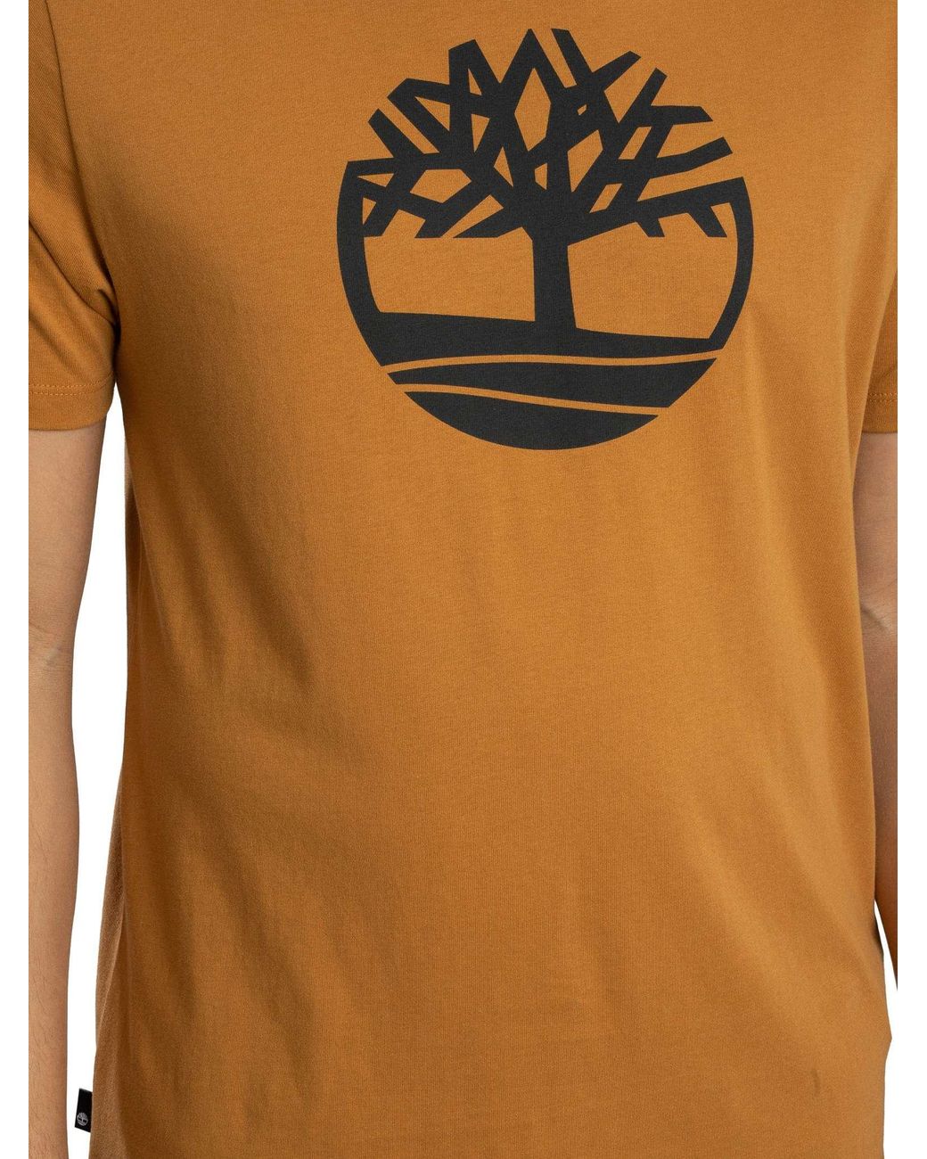 Timberland Orange Tree Logo T-Shirt for men