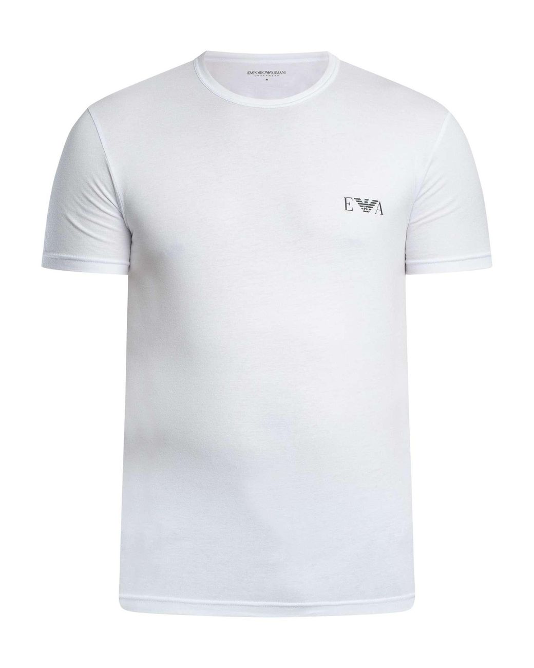 Emporio Armani White 2 Pack Lounge Crew Neck T-Shirt for men