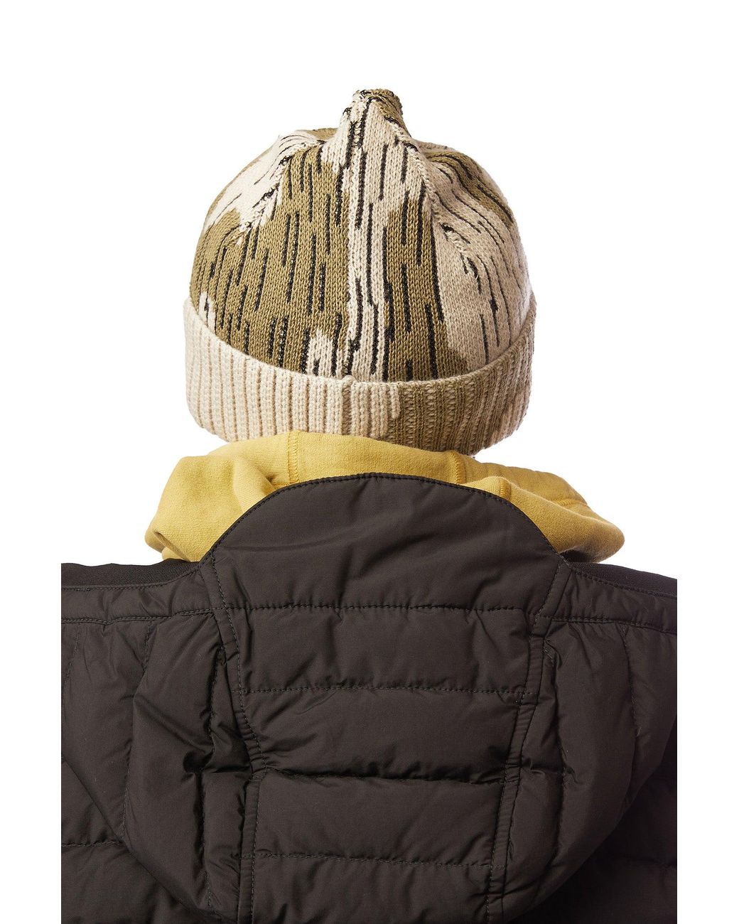 Wool Knit Logo Beanie 'natural Beige 