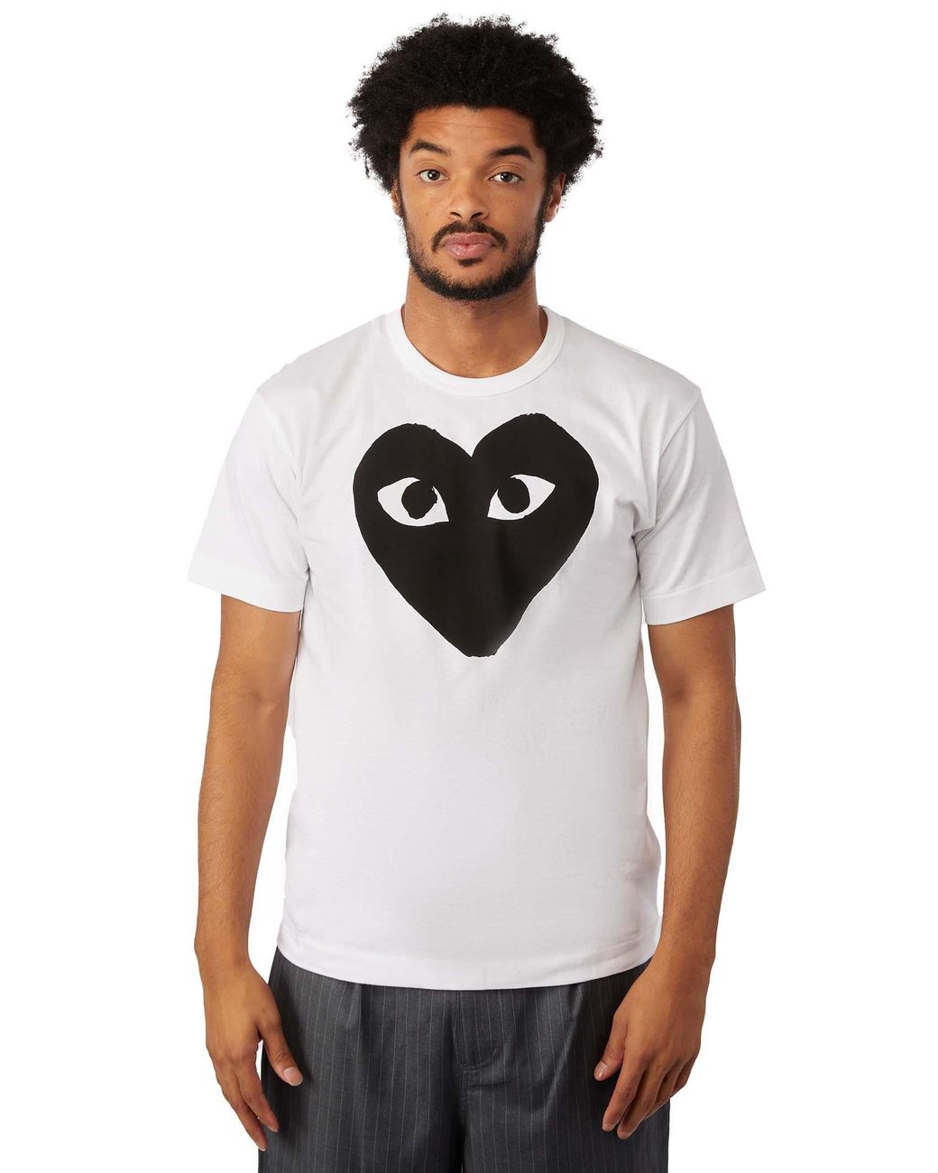 Comme des Garçons Play Men's Heart Tee - White - Size Small