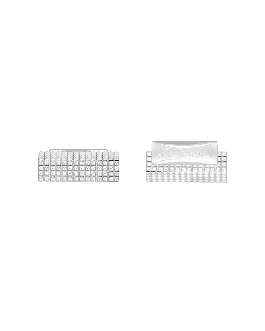 S T Dupont White Cufflink Diamond Head for men