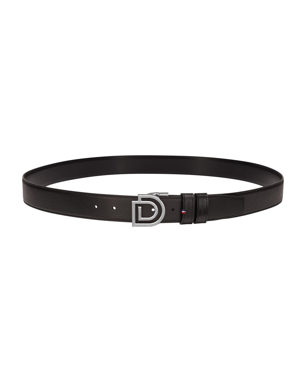 S T Dupont Black D Logo Reversible Belt for men