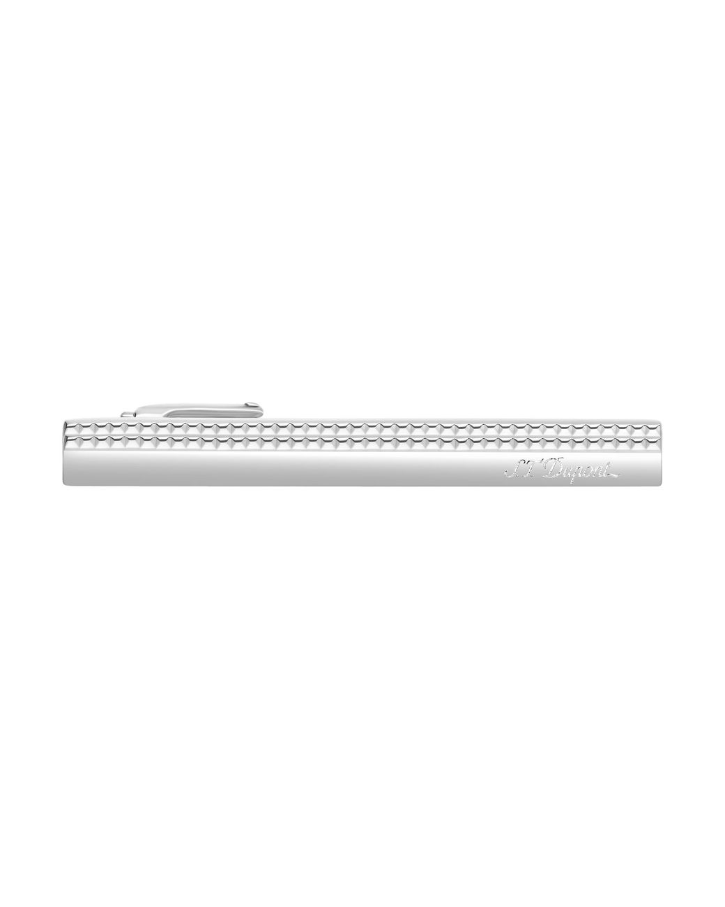 S T Dupont White Tie Clip Chrome for men