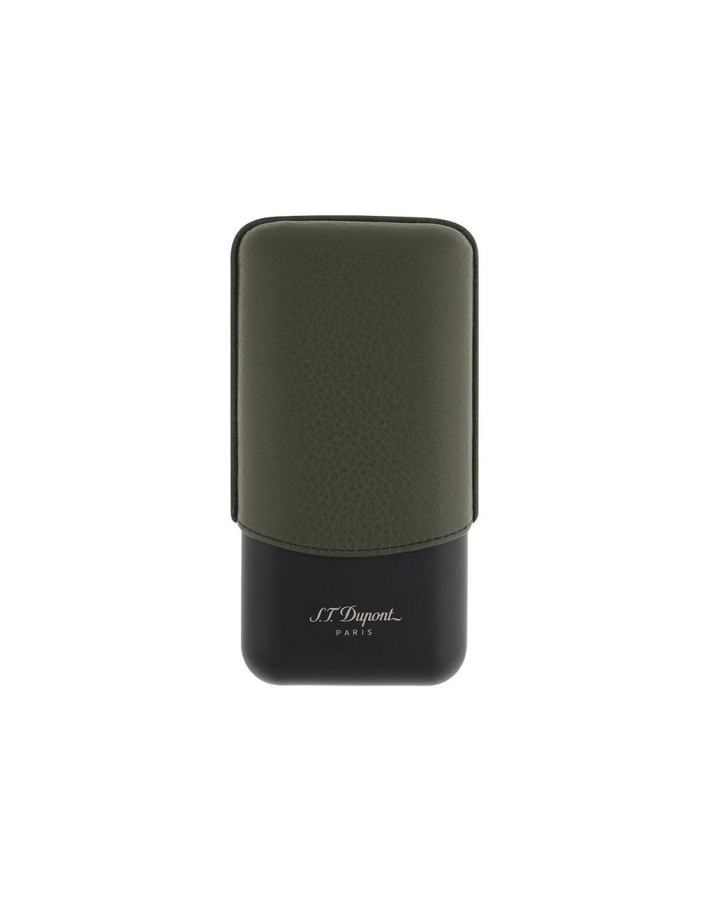 S T Dupont Green Leather Case