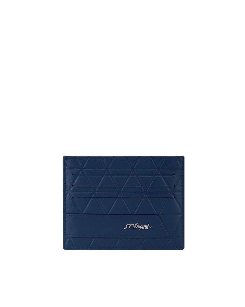 S T Dupont Blue Firehead Card Holder for men