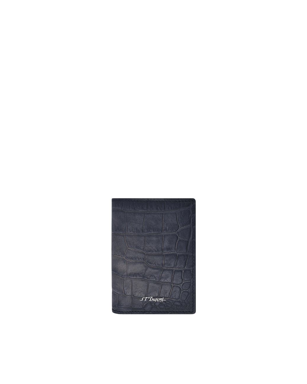 S T Dupont Blue Atelier Card Holder for men