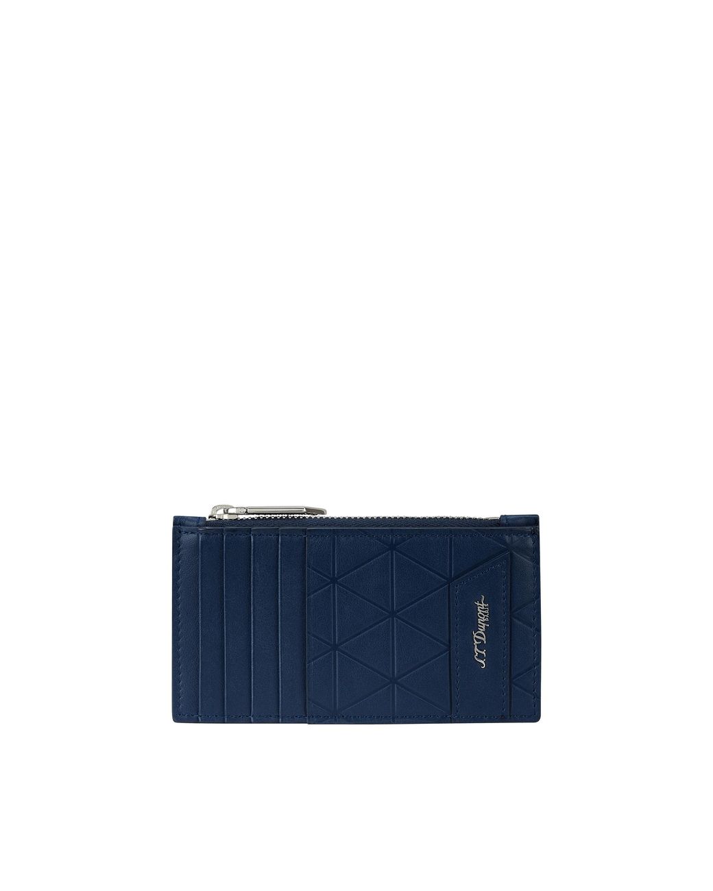 S T Dupont Blue Firehead Card Holder for men