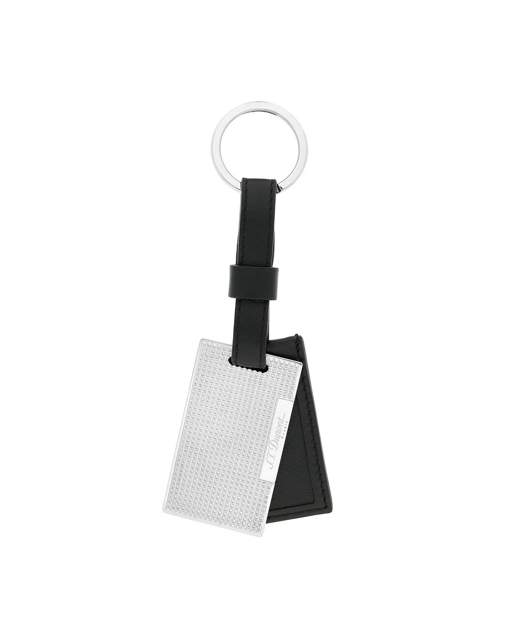 S T Dupont Black Firehead Keyrings for men