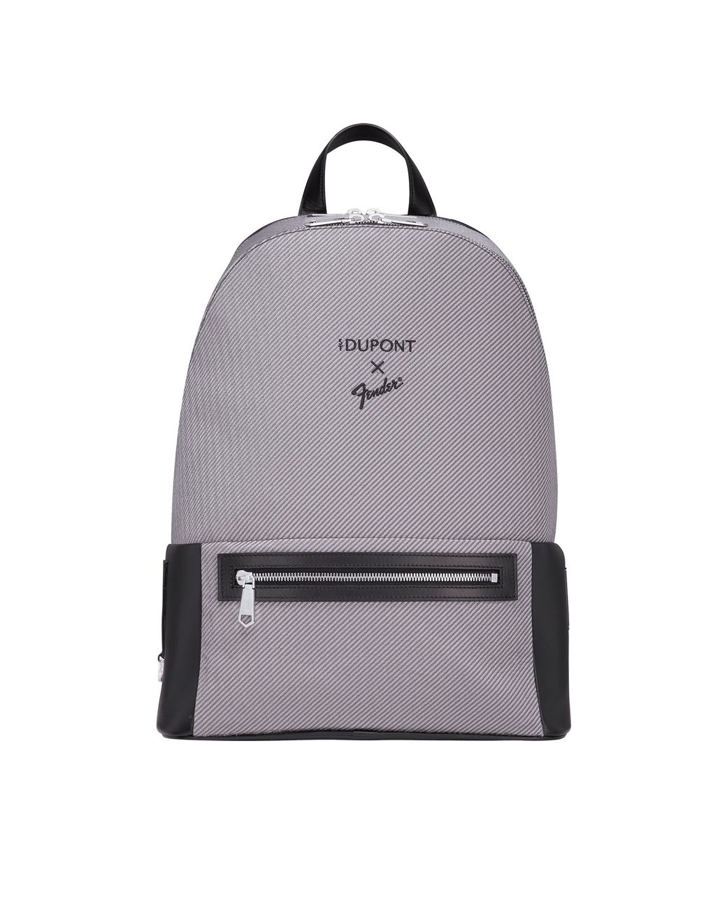 S T Dupont Gray Backpack Leather And Canvas for men