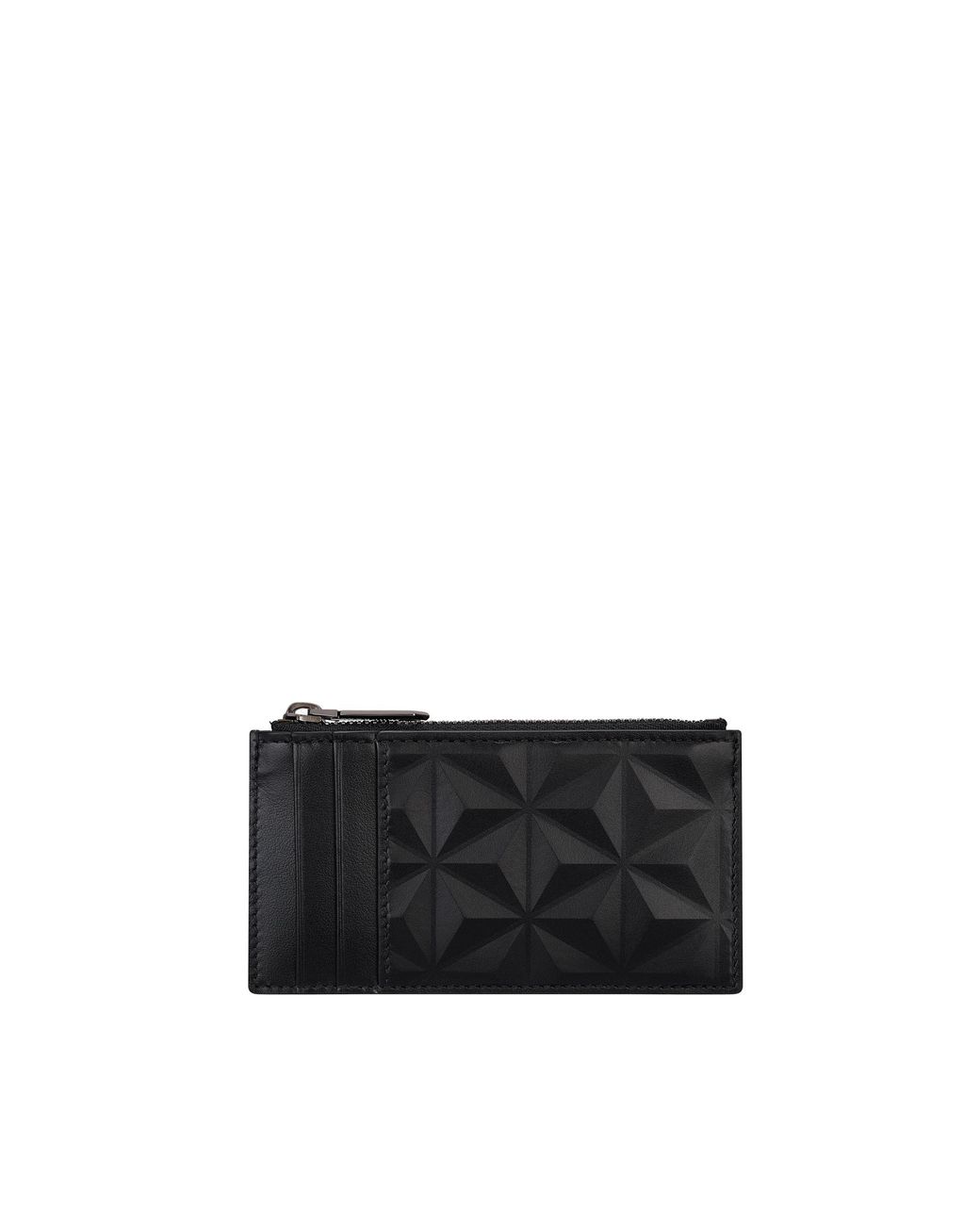S T Dupont Black Apex Zip Card Holder for men