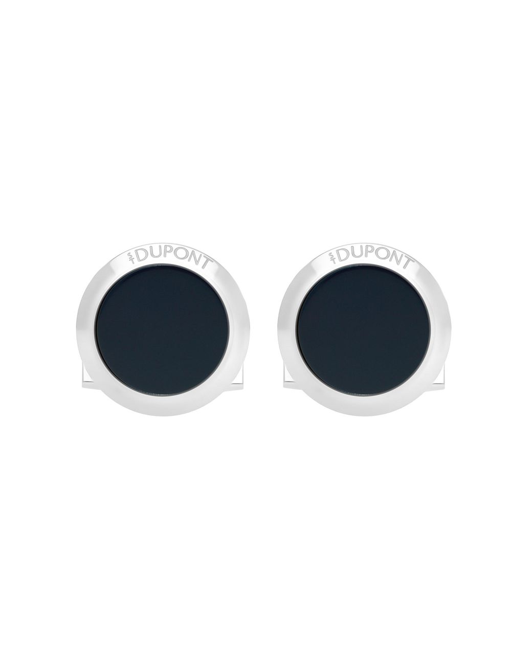 S T Dupont Blue Round Lacquer Cufflinks