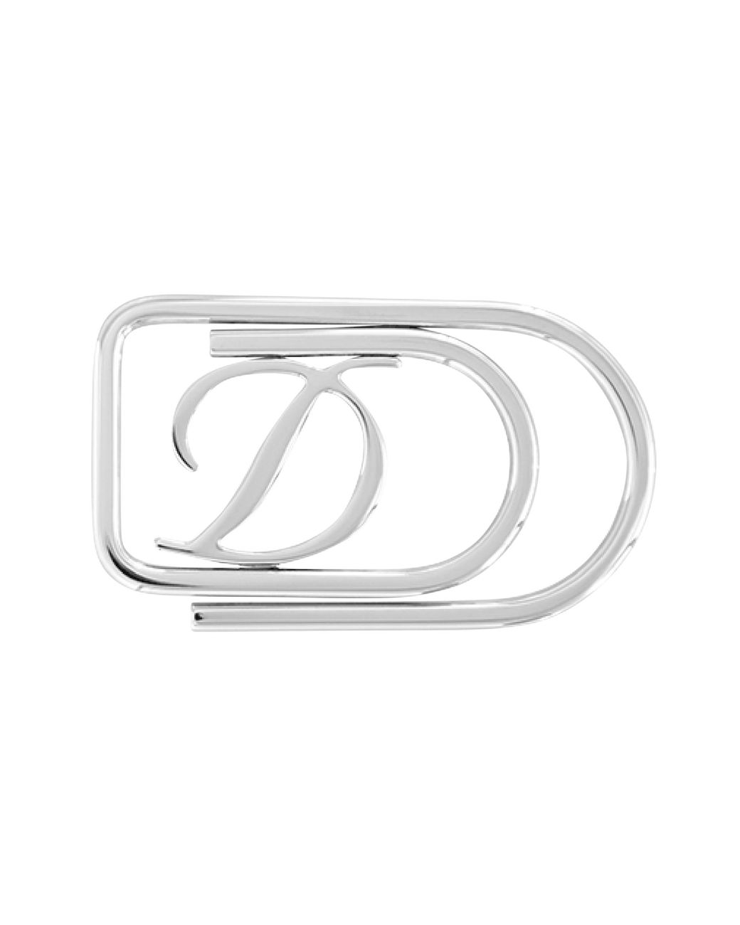 S T Dupont White Money Clip Chrome for men