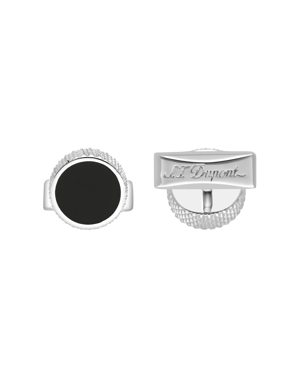 S T Dupont Metallic Cufflink Diamond Head for men