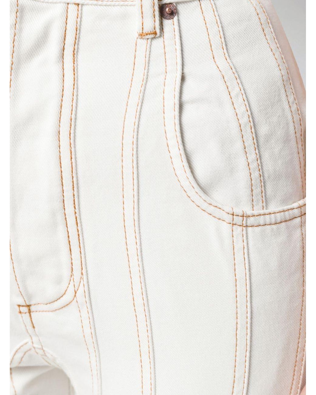 Mugler Denim Contrast Stitch Jeans in 