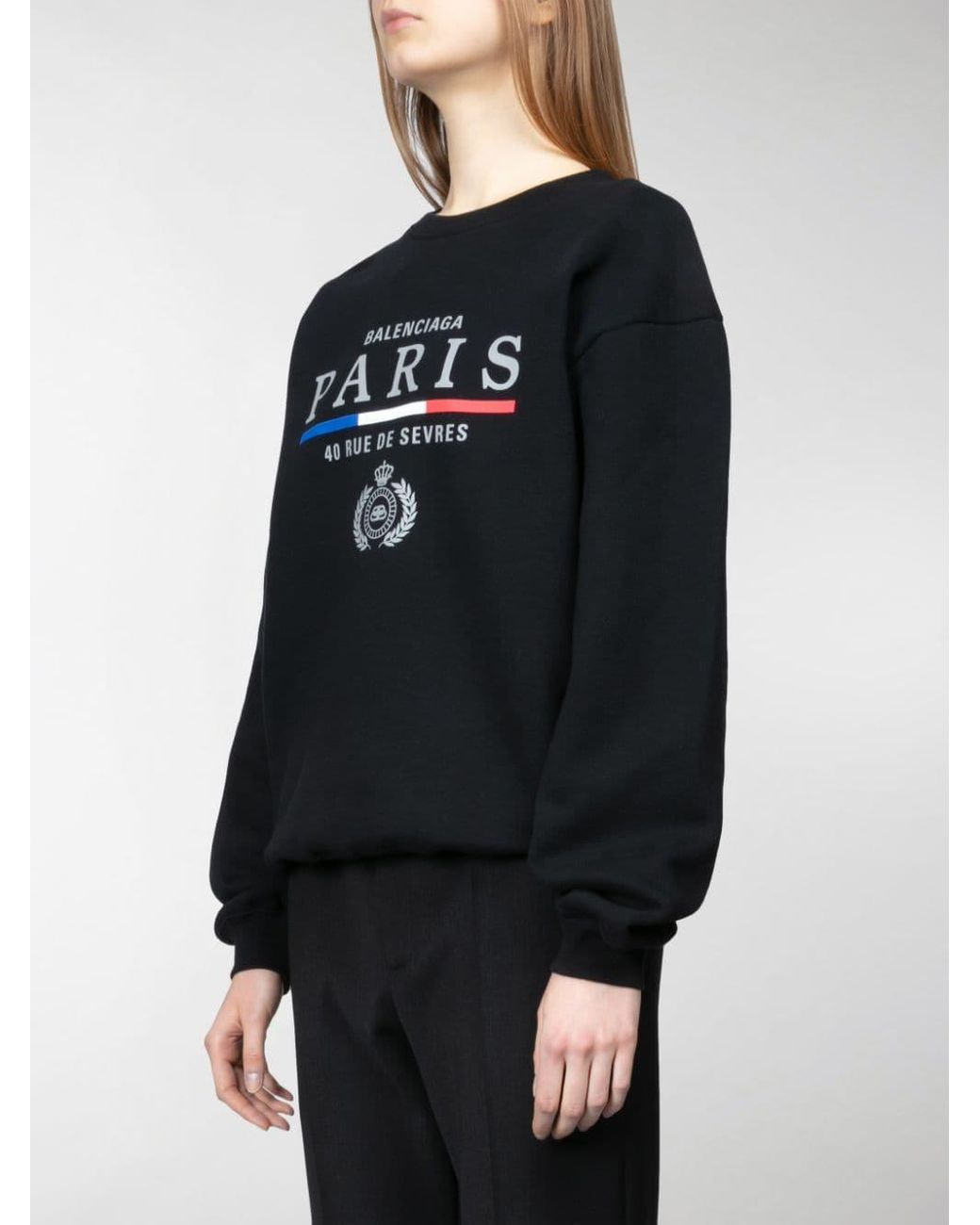 Balenciaga Rue De Sevres Sweatshirt in Black | Lyst