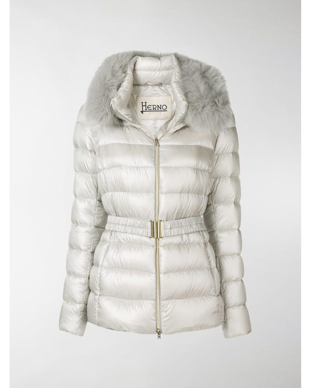 Herno Iconic Claudia Fur-trimmed Shell Jacket | Lyst