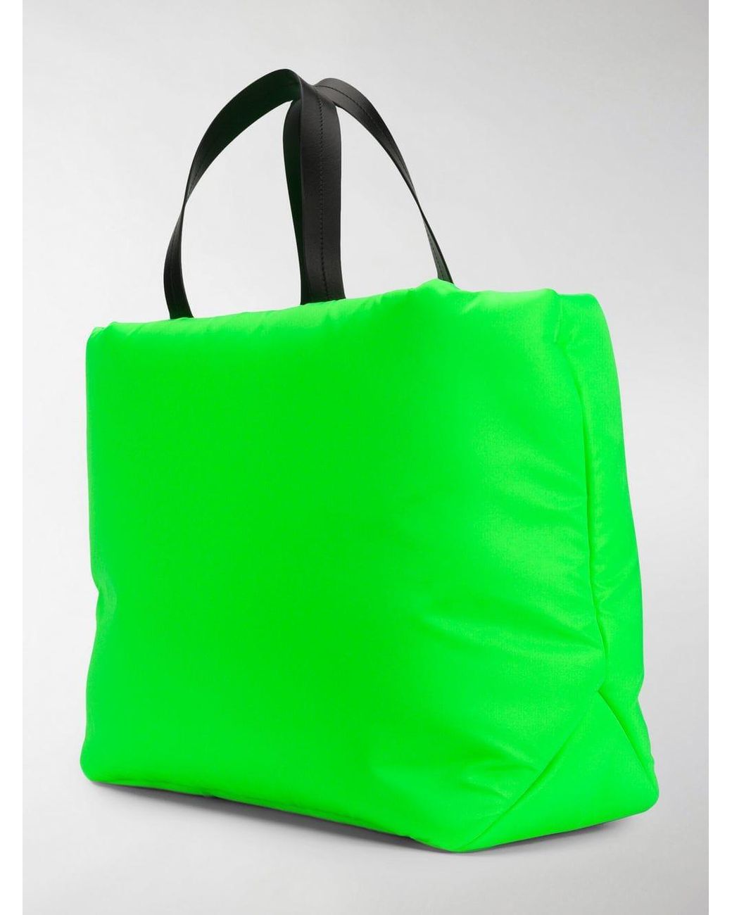 Prada Neon Green Padded Tote Bag | Lyst