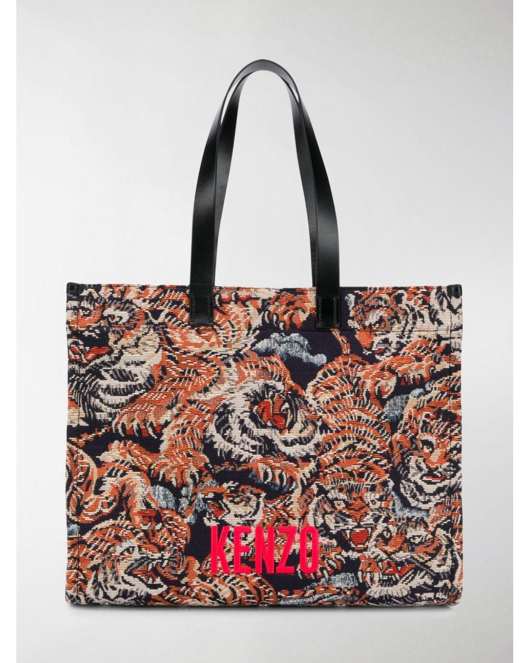 KENZO Jungle Flying Tiger Jacquard Tote Bag in Black Lyst