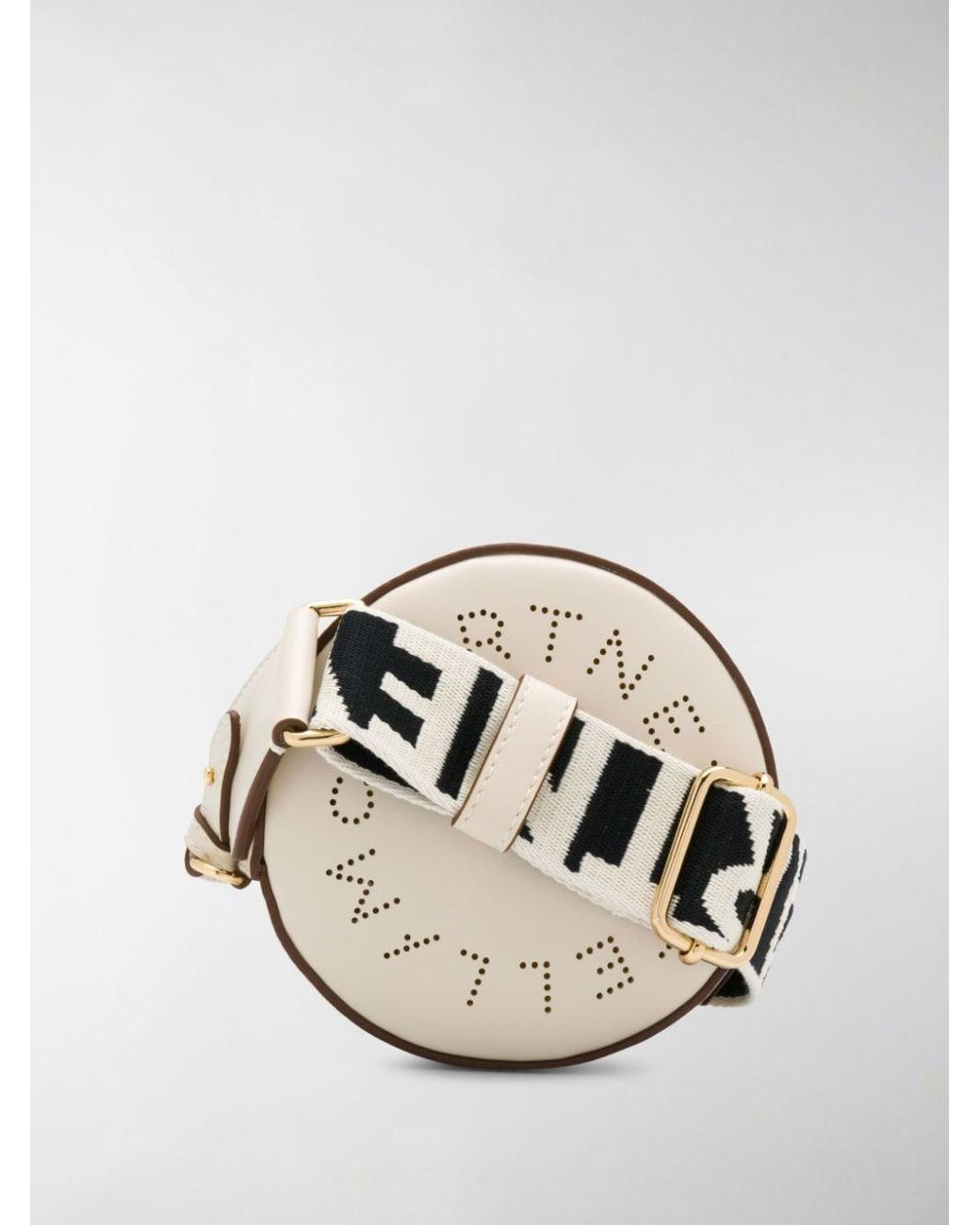 Stella McCartney Mini Stella Logo Round Crossbody Bag in White Lyst