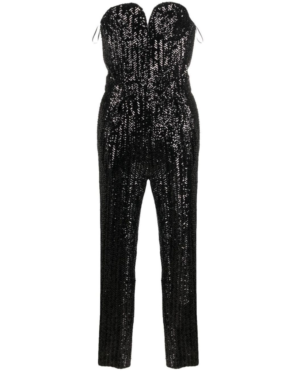 Blazé Milano Sequin-design Jumpsuit in Black | Lyst
