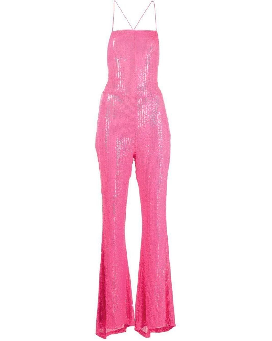 ROTATE BIRGER CHRISTENSEN Sequin-embellished Jumpsuit in Pink | Lyst