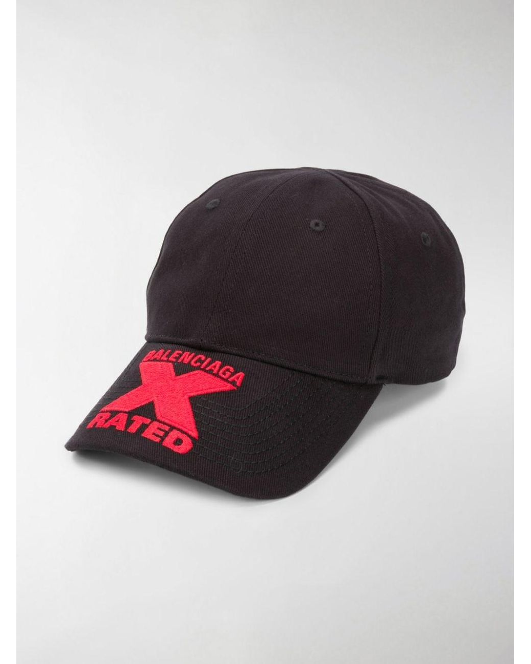 Balenciaga X-rated Print Baseball Cap in Black for Men | Lyst
