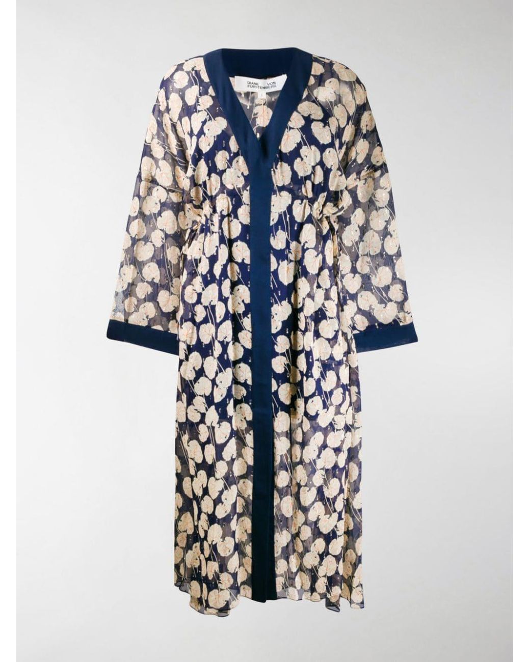 Diane von Furstenberg Terry Floral Kimono Dress in Blue - Save 10% - Lyst