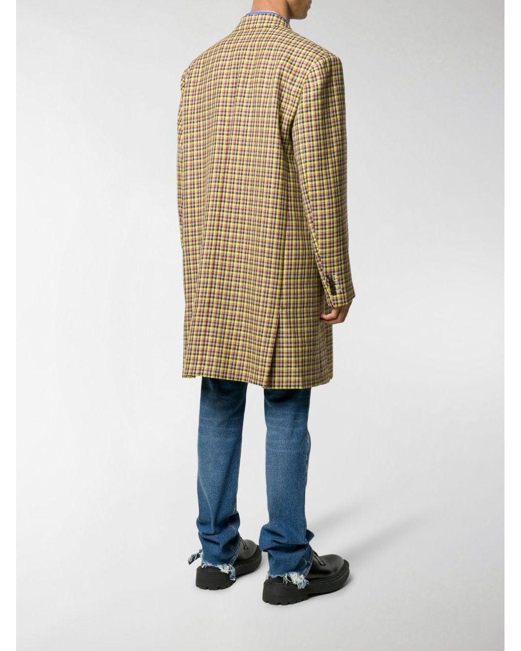 balenciaga check coat